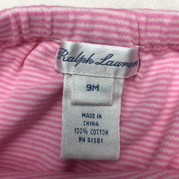 Ralph Lauren Pink Striped Dress & Matching Bloomer - Picture 7 of 10